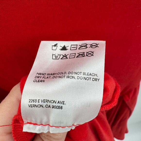 Reformation Jeans Dress Kaila Wrap Tank‎ Midi Women's Size Small Red - Picture 7 of 7